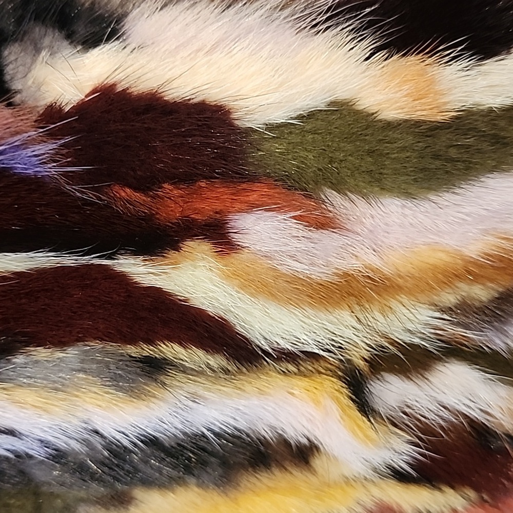 RARE- Mink Fur Multicolour Jacket -vintage - Picture 7 of 13